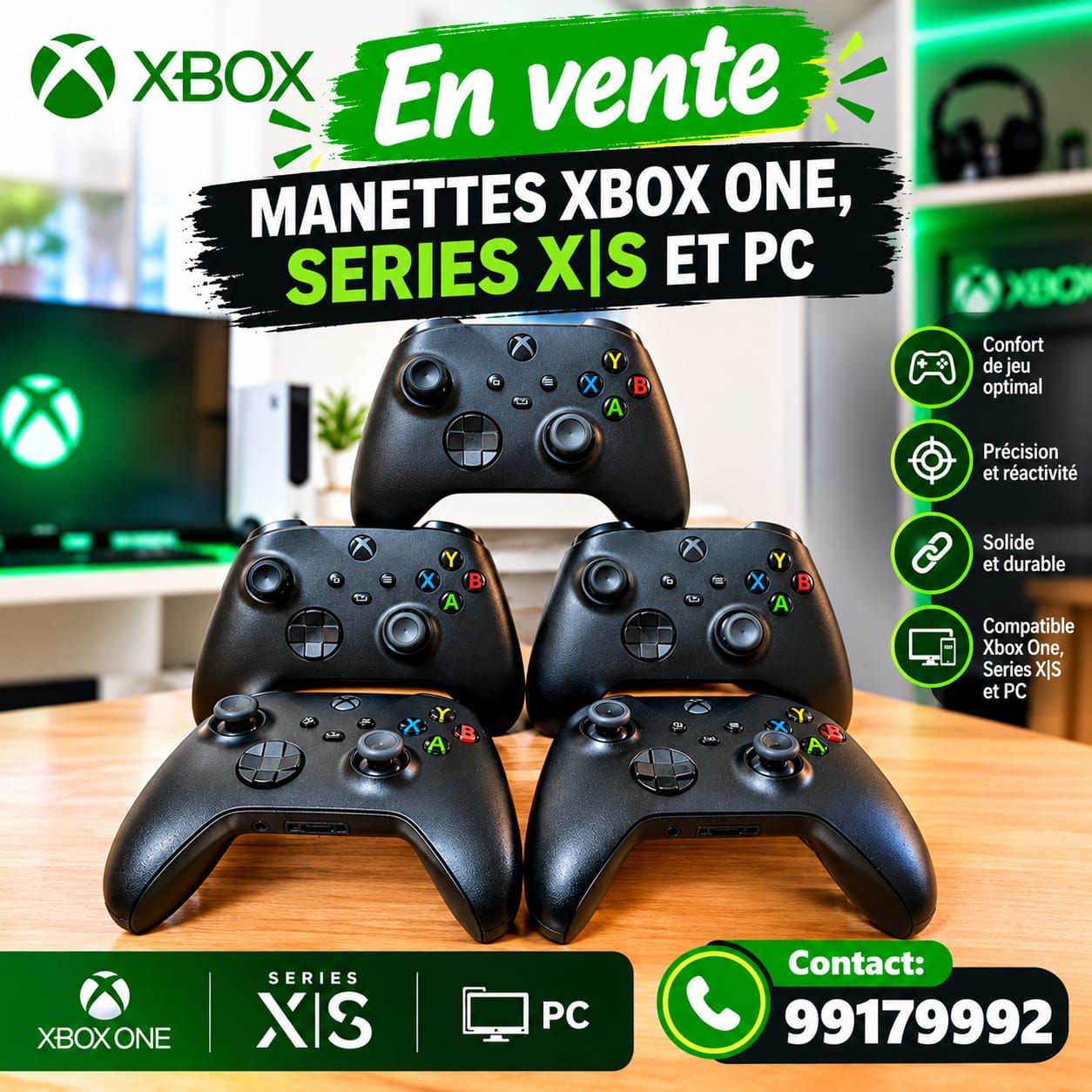 MANETTES XBOX 360 & PS4