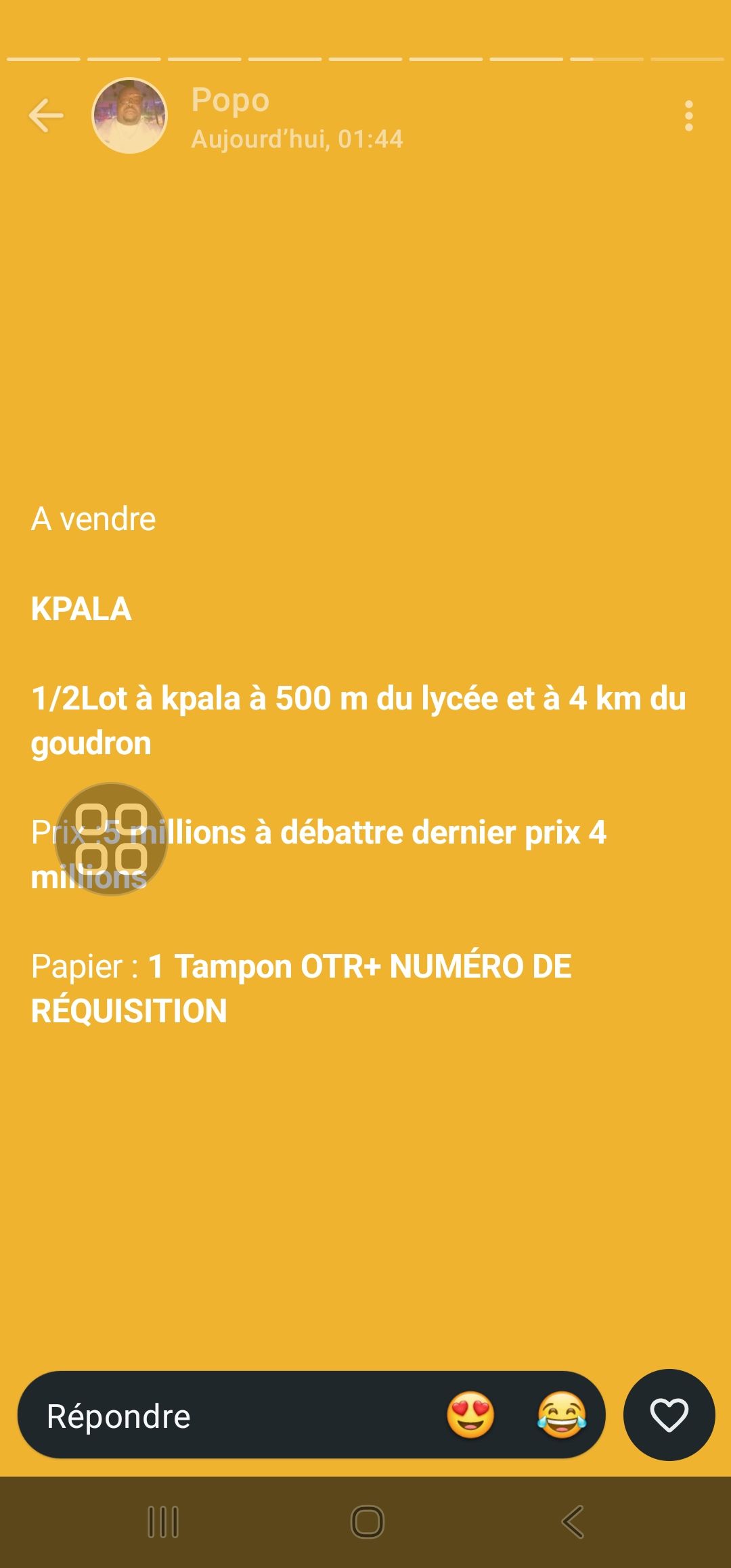 VENTE TERRAIN