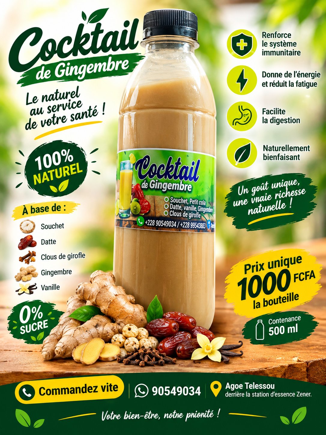 coktail gingembre frais